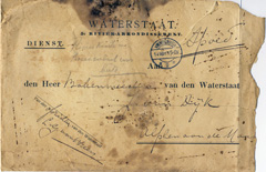 Dienstenveloppe Bakenmeester uit 1920