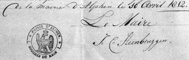 Stempel gemeente Alphen