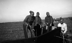 Soldaten bij een verdedigingsplek