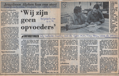 Artikel Gelderlander 13 november 1985