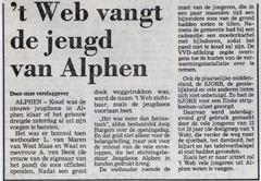 Artikel Gelderlander 19 november 1985