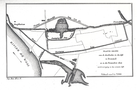 Doorbraak bij Dreumel in 1855